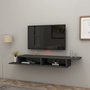 Hanah Home Muson Soporte TV Antracita, Ancho 120 cm, Profundidad 29.6 cm, Altura 18.2 cm, Tablero Partículas Melamina 18mm